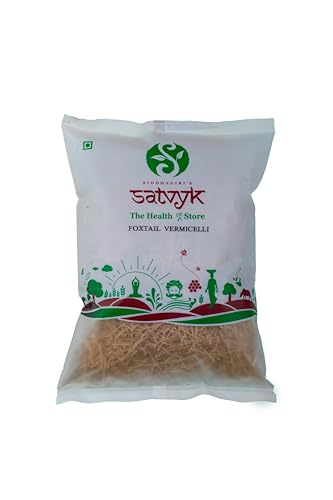 Image of S Siddhagiri's SATVYK THE HEALTH re STORE Foxtail Millet Vermicelli (200gm) - Sevaiya | No Maida | Traditional Method Semiya | Preservative Free | Vegan | Chemical Free Vermicelli