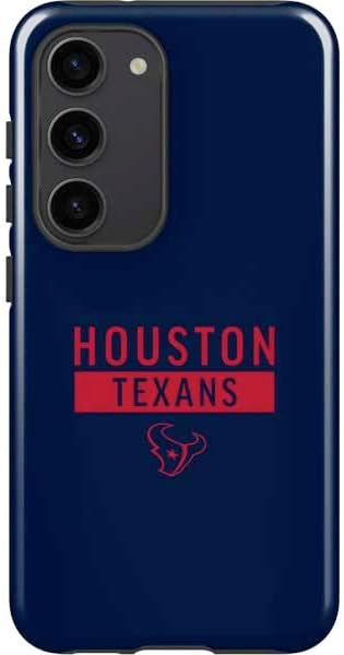 Skinit Pro Phone Case Compatible with Galaxy S23 - Officially Licensed NFL Houston Texans Black & White Design