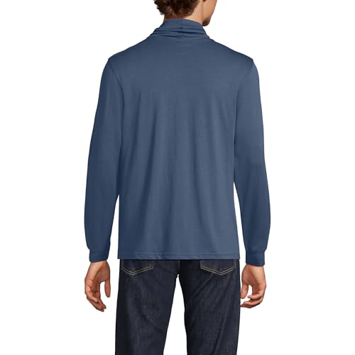 Lands' End Mens Long Sleeve Super-T Turtleneck Nightfall Blue Tall Medium2