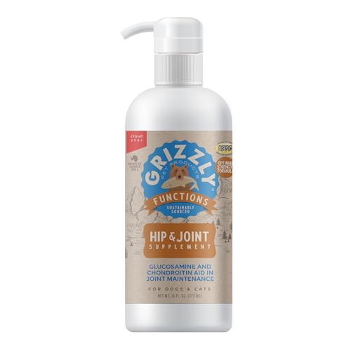 GRIZZLY PET PRODUCTS Joint Aid Liquid Hip and Joint Health Supplement Product for Dogs and Cats 16 Ounce