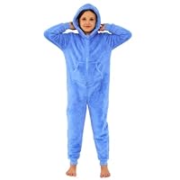 Love To Sleep Fluffy Onesies for Girls Fleece Pyjamas Nightwear Soft Comfy Lounge Wear Ages 7-15 Years UK Seller - Blue Onesie - 13/14 Years