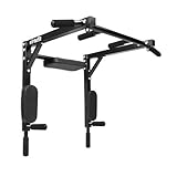 VirtuFit Pull-up and Dip-Rack - Klimmzugstange zur Wandmontage, Multifunktionale Dip Station für Hause Gym Übungsgeräte Pull Up Bar für die Ausübung der Muskeln von Brust, Arm