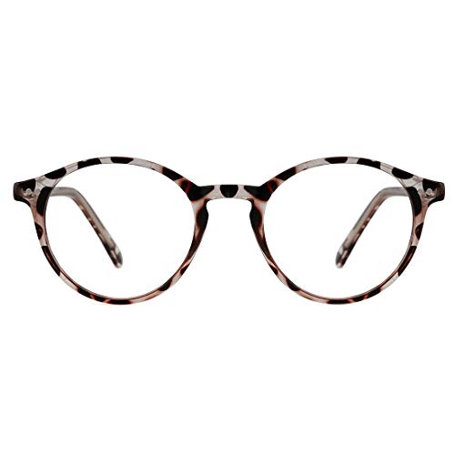 TIJN Blue Light Blocking Glasses Men Women Vintage Thick Round Rim Frame Eyeglasses