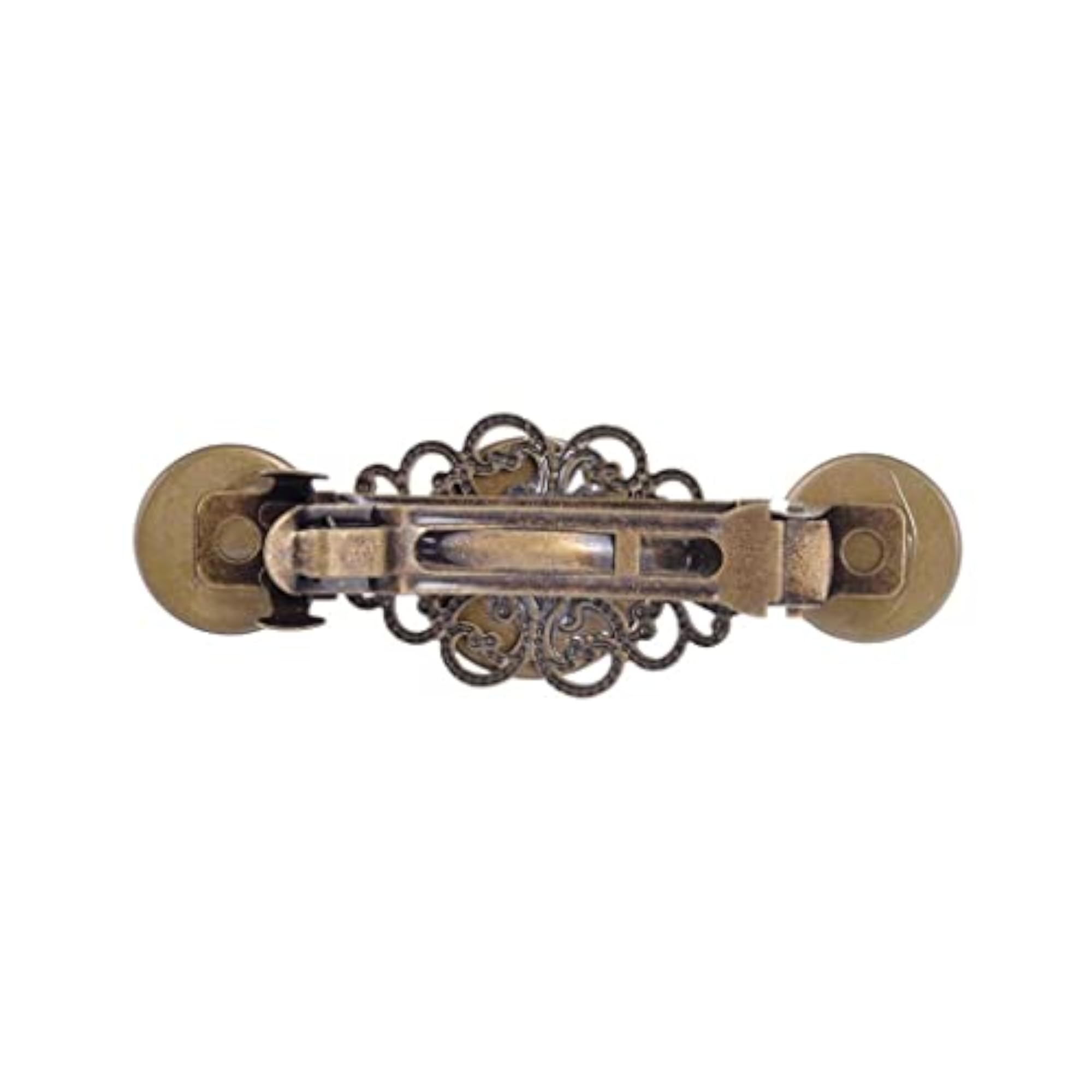 Vintage Crystal Rhinestone Steampunk Gears Hair Clip
