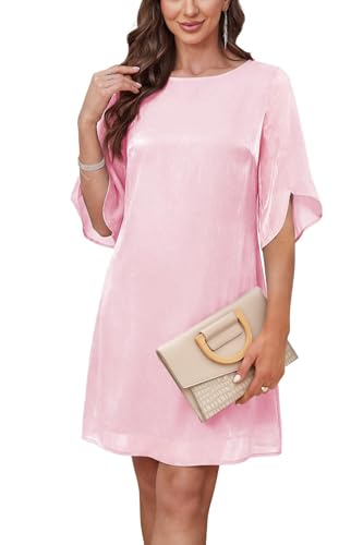 Image of RUMIA Womens Cocktail Dresses Flutter Sleeve Wedding Guest Dresses for Women 2026 Trendy