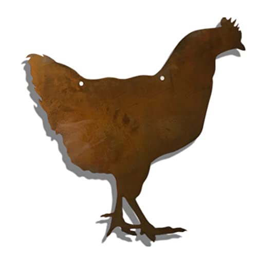 Rostikal Landhaus Deko Huhn 22 x 20 cm Rost Deko zum aufhängen...