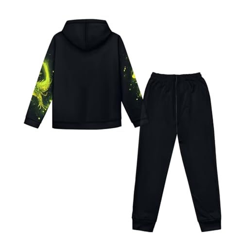 Girls 2 Piece Lounge Set Cute Casual Pullover Hoodie and Jogging Sweatpant 5-12 Y3