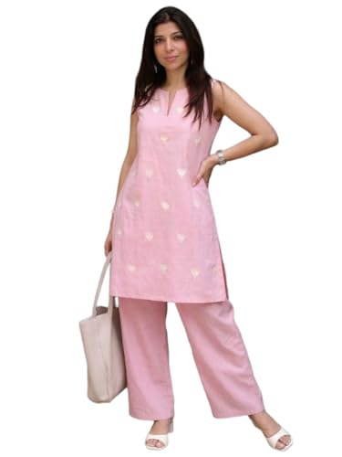 ANNI Designer Kurta Set for Women Cotton Blend Embroidered | Kurt...