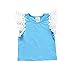 RMBLYfeiye Sommer Kleinkind Baby Mädchen Kleidung Feste Spitze Fliegen Ärmel T-Shirt Top Sommer Outfits Süssigkeiten Farben