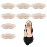 LUTER 4 Paar Fersenpolster Leder, Weiche Ferse Schuheinlagen Fersenschutz Fersenpolster Selbstklebend Fersenhalter Fersengriffe Schuhpolster für Die Meisten Damen Men Schuhe (Apricot)