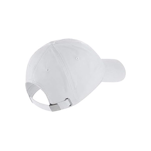 Nike-Unisex-Sportswear-Heritage86-Cap NIKE OneSize Swoosh H86, White/Metallic Silver, One Size