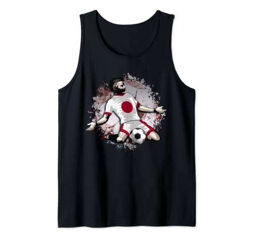 Japan Soccer Japanese National Flag Football Lovers Design Tank Top, Black