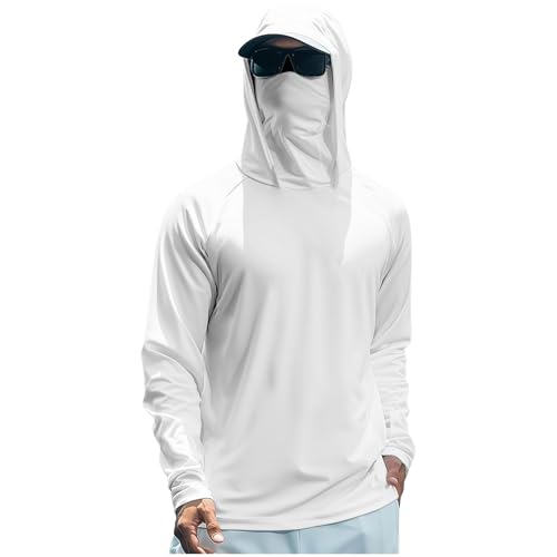 Men UPF 50+ Sun Protection Breathable Long Sleeve T Shirt Workout T-Shirts with Hood2