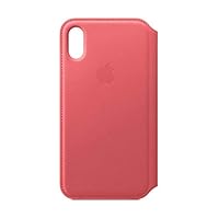 Apple Custodia folio in pelle (per iPhone XS) - Rosa peonia