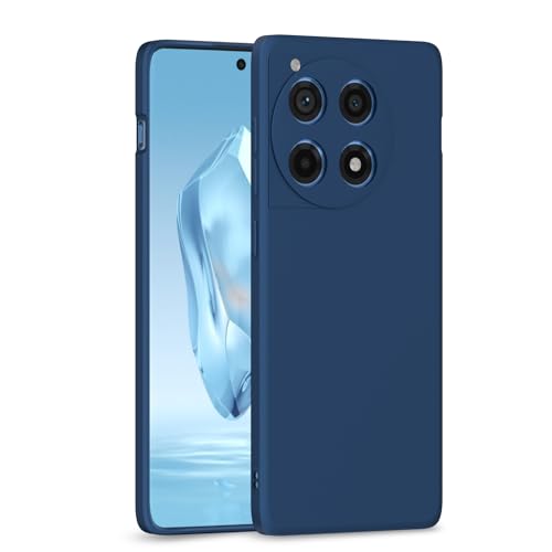 Image of Outlouders Back Cover for OnePlus 12R 5G | Camera Protection | Durable Soft Matte Silicone Bumper Case (Blue)