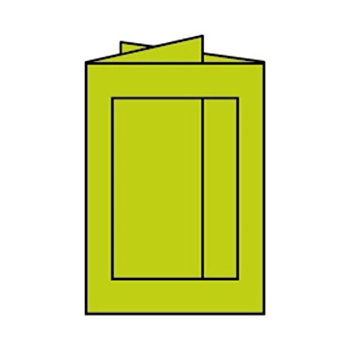Paperado Karton, 25 Briefumschläge Karte – Limettengrün (5 Stück)