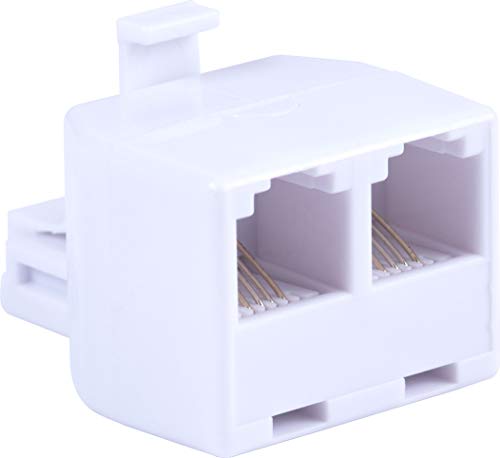 Power Gear Adaptateur telephone duplex RJ14 RJ11 blanc