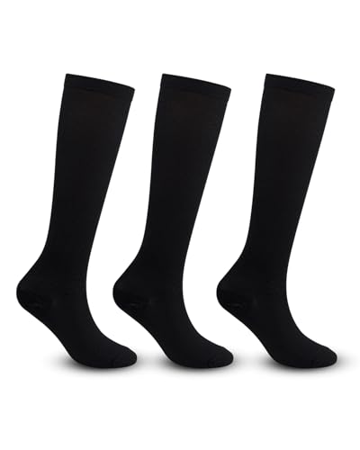 FUGLUS 3 Pares Bota Ortopédica Fija Alta Calcetines Corrección Médicos Transpirables para Mujer y Hombre, Compatible con Zapatos o Botas Quirúrgicos para Caminar Diario