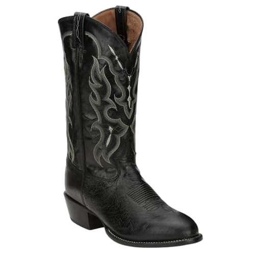 Tony Lama Bonham 13 Round Toe Mens Boot 9 DM US BlackIvoryOstrich