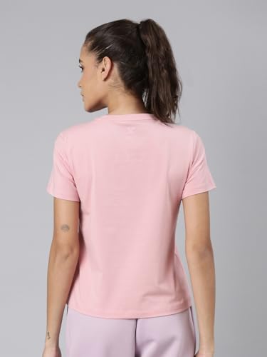 Image of XTEP Comprehensive Training Series, Slim Fit, Short Sleeve, Cotton+Elastene, Crew Neck Design, Twill Weave, Typography Printed Training T-Shirt for Women