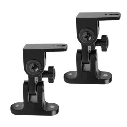 Support enceinte fixation murale orientable paire de supports noirs