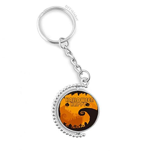Llavero giratorio de Halloween con fantasmas para organizar llaves
