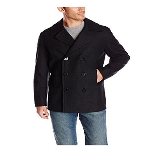 Image of Nautica Men's Wool Blend Peacoat - Double-Breasted Winter Coat, Regular, Big & Tall Sizes