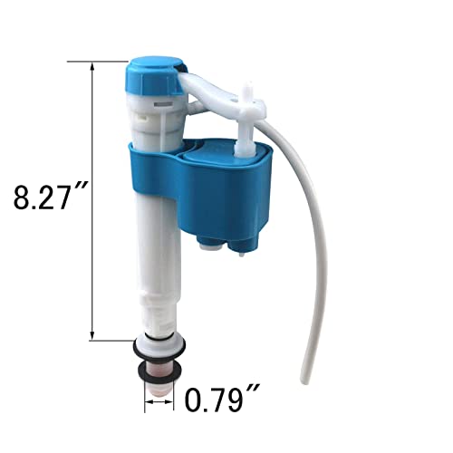 Wdonay 8.27" Height Toilet Dual Flush Valve With Push Button, Toilet Fill Valve Dual Flush Toilet Repair Kit For 10"-12" Toilet Tank,Type-1 #TOP2
