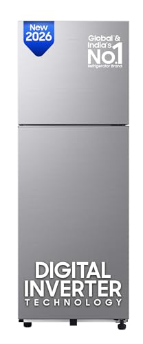 Image of Samsung 236 L, 2 Star, Digital Inverter, Frost Free Double Door Refrigerator (RT40H28W2QHL, Gray Silver, 2026 Model)
