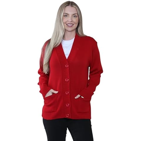 WearAll Women’s Long Sleeve Cardigan with Pockets Cover
