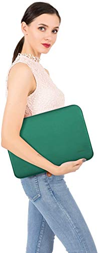 Image of MOSISO Laptop Case 16 inch, 15-15.6 inch Laptop Sleeve Bag Compatible with MacBook Pro 16 inch, HP, Acer, Dell, Lenovo, ASUS Notebook, Neoprene Computer Sleeve Bag with Small Case, Peacock Green