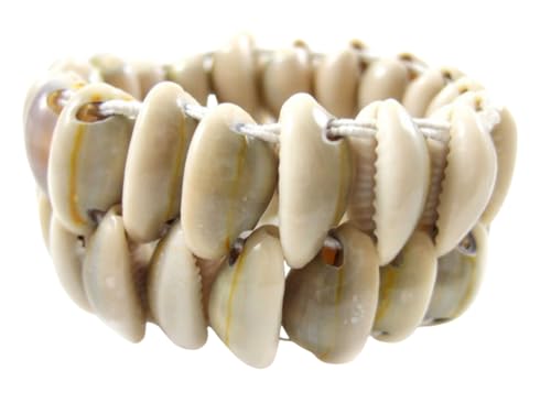 Natural Cowrie Shell Bracelet, Handmade Beach Surfing Cuff Cowrie Shell Stretch Bracelet Women Jewelry AA0524