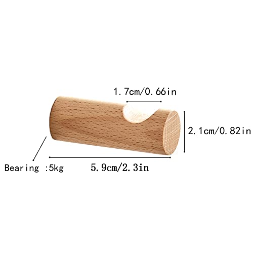 Lonangg LONANGG-20 6Pack Nordic Creativity Wall Hooks Decorative Hooks Coat Hangers Rack Hooks Solid Wood Hooks Towel Hook Ear Hook Coat Hooks thumb #1