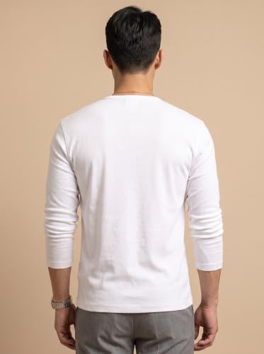 Image of BULLMER Men's Trendy Full Sleeve Henley Neck T-Shirt | Cotton Blend Solid Casual Tee | Stylish Menswear for Everyday | Sizes S to 2XL - Pack 1