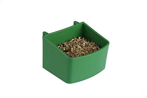 MECANHOR Mangeoire avec 2 Crochets Plastiques pour Oiseau Blanc