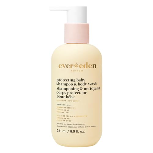 Evereden Unscented Baby Body Wash &amp; Shampoo 2-in-1, Dermatologist-Tested