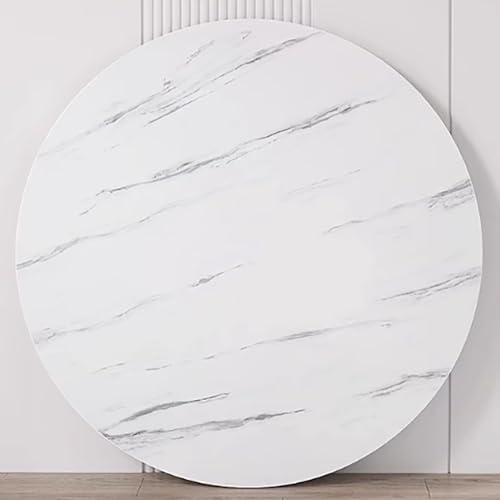 Mesa redonda de madera de 30,5 cm, 40,6 cm, 50,8 cm, superficie de repuesto duradera para patio, comedor y escritorios de café, elegante acabado blanco, 100 cm