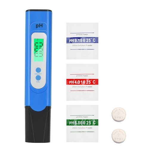 Aideepen PH Messgerät Digital, 0-14 pH-Messbereich, 0.01 Hohe Genauigkeit, pH-Wasser-Tester mit LCD-Display Hintergrundbeleuchtung für Wasser, Aquarium, Teich, Pool, Mit Kalibrierpulver(Blau) Aideepen PH Messgerät Digital, 0-14 pH-Messbereich, 0.01 Hohe Genauigkeit, pH-Wasser-Tester mit LCD-Display Hintergrundbeleuchtung für Wasser, Aquarium, Teich, Pool, Mit Kalibrierpulver(Blau)