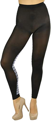 Image of ToBeInStyle Women's Opaque Ankle Long Nylon Footless Fun Tights Pantyhose