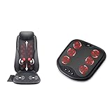Snailax Shiatsu Massage Seat Cushion Foot Massager Bundle- 2D/3D 2-in-1 Modes Back Massager with...