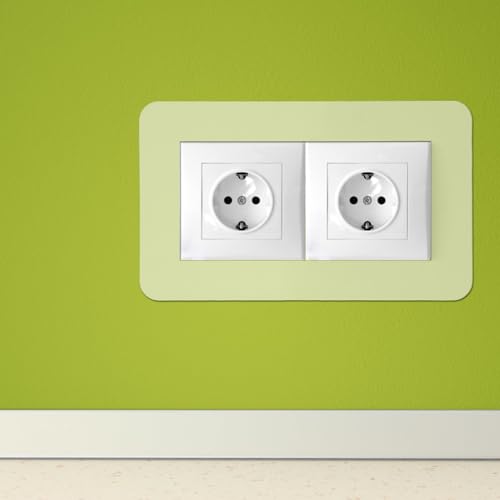 Adhesivo para placa de interruptor doble para proteger las paredes de dormitorios 8
