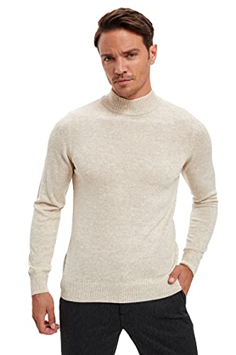DeFacto R1127az Suéter, Color: Beige, L para Hombre Cover