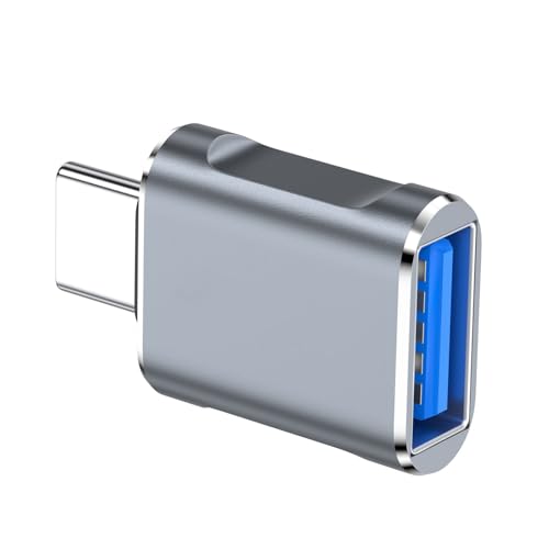 VlHpnpe Adaptador de metal de transferencia de datos de 10 Gbps y carga rápida de 100 W con diseño compacto de sobrecalentamiento, convertidor USB tipo C OTG