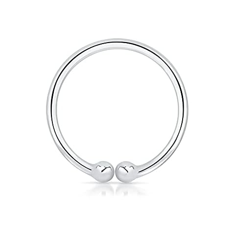 925 Sterling Silver Fake Septum Ring - Nose Ring Bling Cover