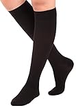 Absolute Support - Made in USA - Compression Socks Women and Men 30-40mmHg - Knee High Unisex Compression Socks for Athletic Sports Running Workout Improving Blood Circulation - Black, Medium