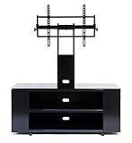 TransDeco TD987B TV Stand with Mount CD DVD Cabinet, 90', Black