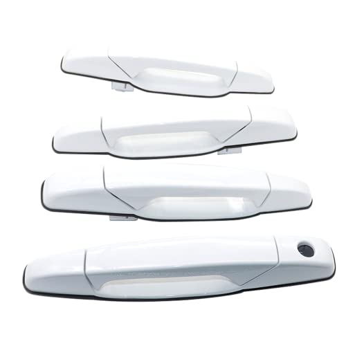 Priprilod Olympic White Door Handles (Set Of 4) # 284053446 84053444 20954826 25890276 25890275 20954825 Compatible With Chevy Silverado Compatible With Gmc Sierra 2007 2008 2009 2010 2011 2012 2013 #TOP1