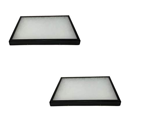 2 Pack of 12 x 16 x 1 1/4 Riker Display Cases for Collectibles Jewelry Arrowheads Coins