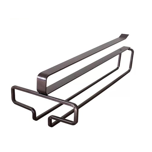 Soporte para vino debajo del gabinete, estante de metal para colgar vino, diseño de ahorro de espacio, cobre, multicolor para cocina y bar