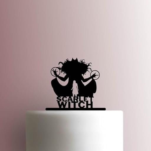 Scarlet Witch - Decoración acrílica para tartas de 5 pulgadas de ancho/naranja | Ya disponible en tu tienda friki favorita! En mundofriki.es!